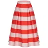 Marianna Déri Women's Red / Pink / Purple Midi Skirt With Red And Pink Stripes