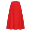 Marianna Déri Women's Red Velvet Skirt In Red