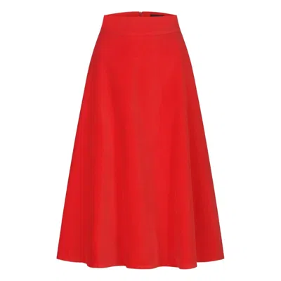 Marianna Déri Women's Red Velvet Skirt