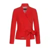 Marianna Déri Women's Red-velvet Wrap Jacket In Red
