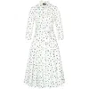 Marianna Déri Women's White Confetti Print Shirtdress In White