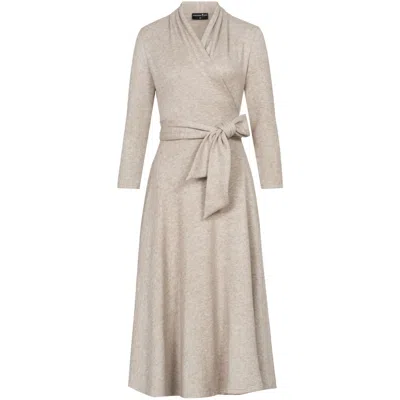 Marianna Déri Women's White Creme Knitted Wrap Dress