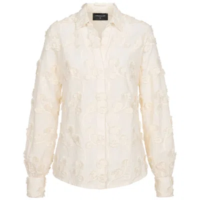 Marianna Déri Women's White Embroidered Blouse