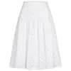 Marianna Déri Women's White Eyelet Midi Skirt In White