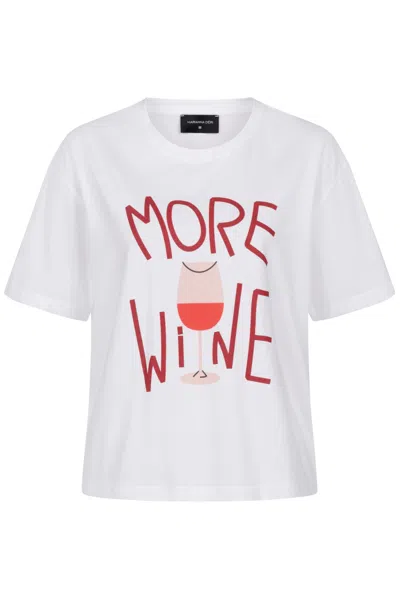 Marianna Déri Women's White / Red More Wine T-shirt In Multi