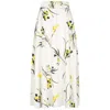 Marianna Déri Women's White / Yellow / Orange White Canola Blossom Print Maxi Skirt In White/yellow/orange