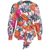 Marianna Déri Women's Wrap Blouse With Floral Print