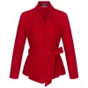 Marianna Déri Women's Wrap Jacket With Shawl Collar Red In Red