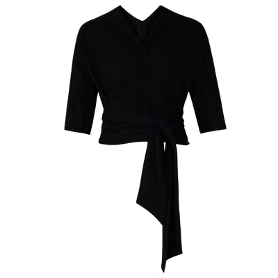 Marianna Déri Women's Black Wrap Top