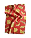 Marianna Fierro Pasta Kitchen Tea Towel In Red