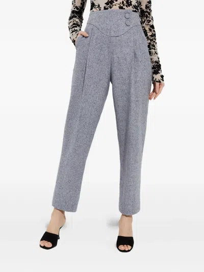 Marianna Senchina Banana Buttoned Trousers In Gray