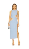 Marianna Senchina First Kiss Midi Dress In Blue