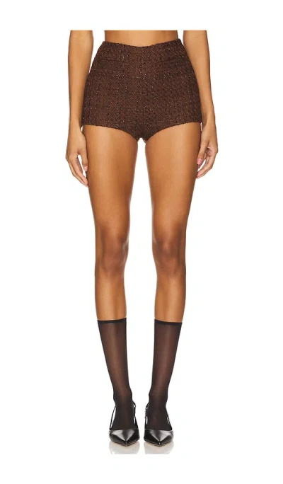 Marianna Senchina High Waisted Short In 巧克力棕色