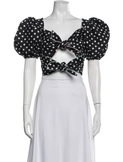 Pre-owned Marianna Senchina Polka Dot Print Jacket In White