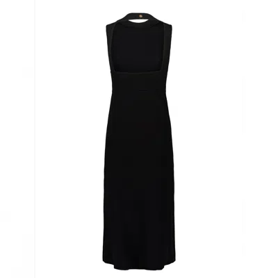 Marianne By Marie Jordane Women's Black Charlize Open Back Midi Dress