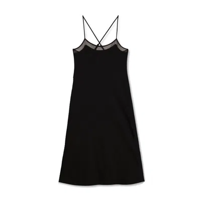 Marianne By Marie Jordane Women's Black Goldie Dress – Midi Flowy Jersey Dress
