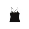Marianne By Marie Jordane Women's Black Open-back Top Sydney With Adjustable Crossed Straps In Black