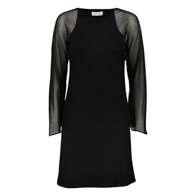 Marianne By Marie Jordane Women's Black Rihanna Wool & Silk Dress