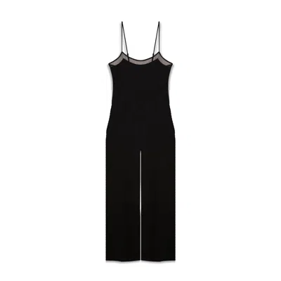 Marianne By Marie Jordane Women's Black Roxy Jumpsuit – Wide-leg Jersey One-piece