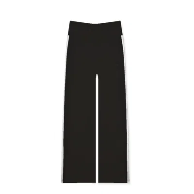 Marianne By Marie Jordane Women's Black / White Dylan Black Wide-leg Pants In Black/white