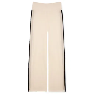 Marianne By Marie Jordane Women's Black / White Dylan White Wide-leg Pants In Neutral
