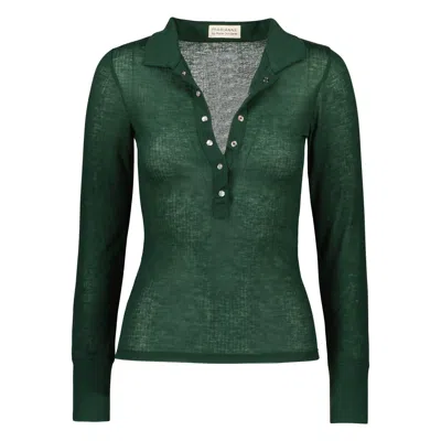 Marianne By Marie Jordane Women's Britney Polo Neck Sweater Green
