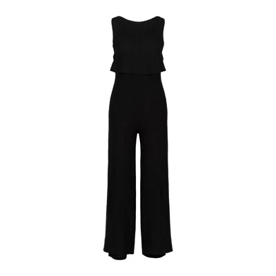 Marianne By Marie Jordane Women's Carla Black Open Back Jumpsuit