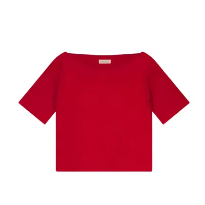 Marianne By Marie Jordane Women's Cléo Asymmetrical T-shirt Red