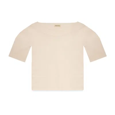 Marianne By Marie Jordane Women's Cléo Asymmetrical T-shirt White In Neutral