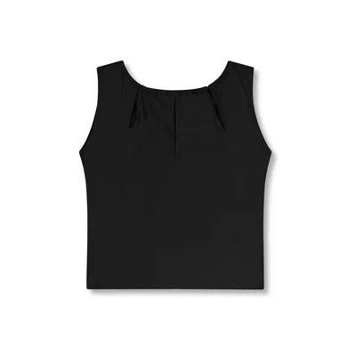 Marianne By Marie Jordane Women's Gaby Teardrop Neckline Black Top
