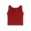 Marianne By Marie Jordane Women's Gaby Teardrop Neckline Red Top In Red