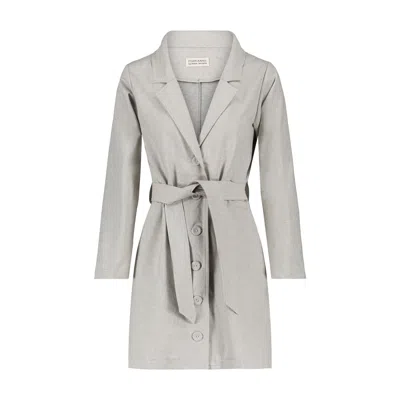 Marianne By Marie Jordane Women's Grey Pia Blazer Denim Dress