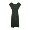 Marianne By Marie Jordane Women's Iggy Midi Dress Organic Cotton Green In Green