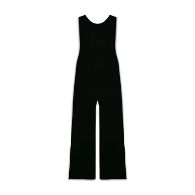 Marianne By Marie Jordane Women's Jo Jumpsuit Open-back Organic Cotton Black