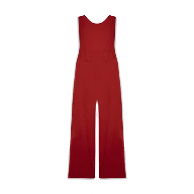 Marianne By Marie Jordane Women's Jo Jumpsuit Open-back Organic Cotton Red