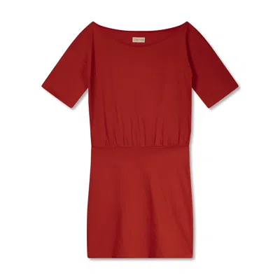 Marianne By Marie Jordane Women's Loulou Asymmetric T-shirt Dress Red