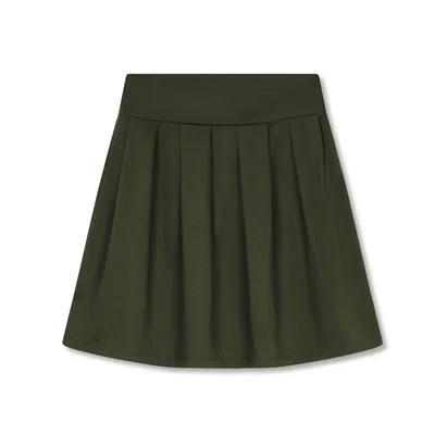 Marianne By Marie Jordane Women's Marla Short Pleated Green Skirt