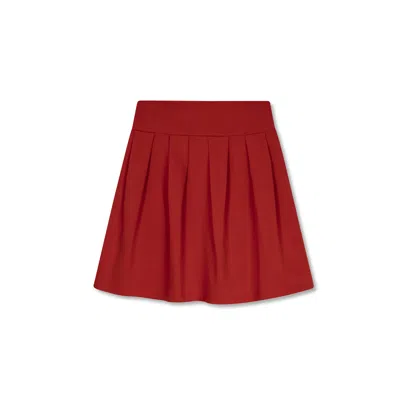 Marianne By Marie Jordane Women's Marla Short Pleated Red Skirt