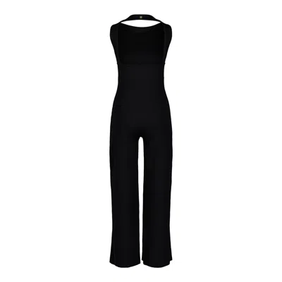 Marianne By Marie Jordane Women's Marylin Jumpsuit Open Back Black