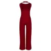 Marianne By Marie Jordane Women's Marylin Jumpsuit Open Back Chili Red In Red