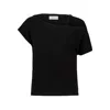 Marianne By Marie Jordane Women's Michele Asymmetrical Tee Shirt Black In Black