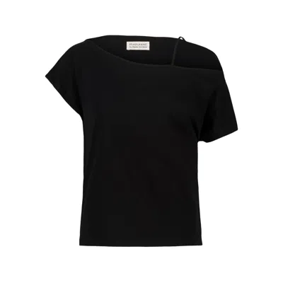 Marianne By Marie Jordane Women's Michele Asymmetrical Tee Shirt Black