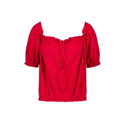 Marianne By Marie Jordane Women's Morgane Off Shoulder Top Red