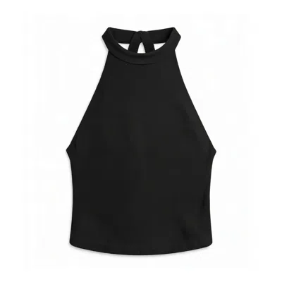 Marianne By Marie Jordane Women's Parker Black Backless Halter Top In Upcycled Viscose