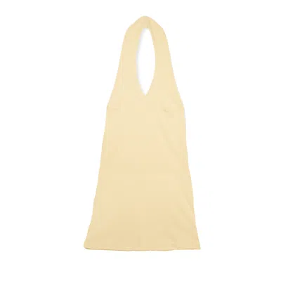 Marianne By Marie Jordane Women's Yellow / Orange Edie Open-back Pointelle Dress Vanilla