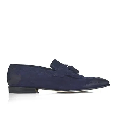 Mariano Shoes Men's Blue Milfontes Loafers Navy