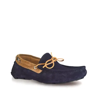 Mariano Shoes Men's Blue Mira Loafers Navy