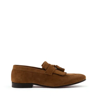 Mariano Shoes Men's Brown Dornes Loafer Camel