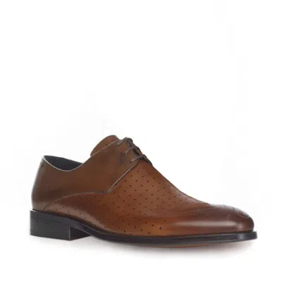 Mariano Shoes Men's Brown Monção Oxford Dark Cognac