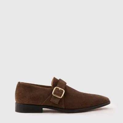 Mariano Shoes Men's Nisa Suede Loafer Brown